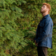 Yes, he’s peeing. And talking to a raven. Image: Starz.